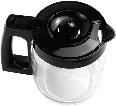 Hamilton Beach close-up of spout and black handle for secure, drip-free pouring