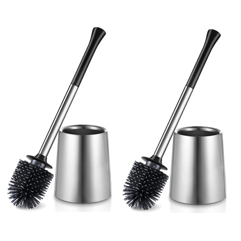 HAMITOR front view of brush and holder showing compact modern design and space saving