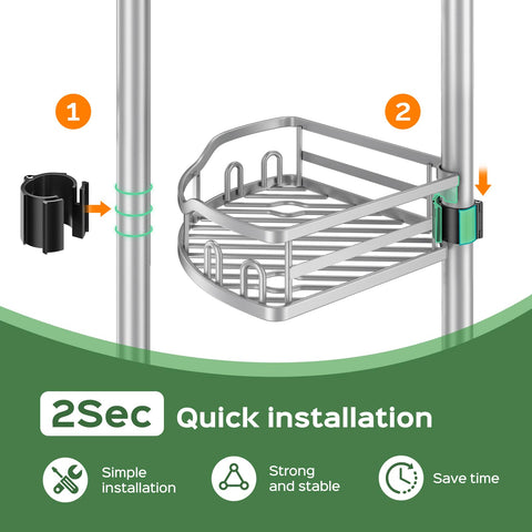 HAMITOR in-use in shower lifestyle showing clutter-free bathroom benefit