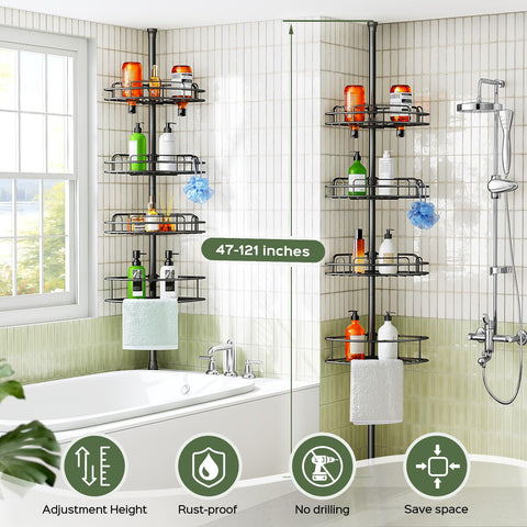HAMITOR lifestyle bathroom installation in rental showing tool-free setup benefit