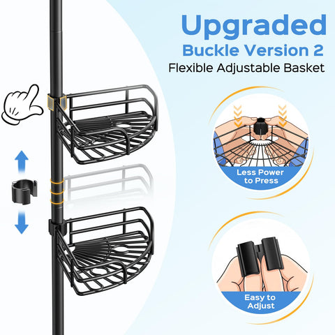 HAMITOR scale comparison beside showerhead showing adjustable height fit