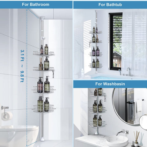 HAMITOR scale comparison with bath products showing generous shelf capacity and organization