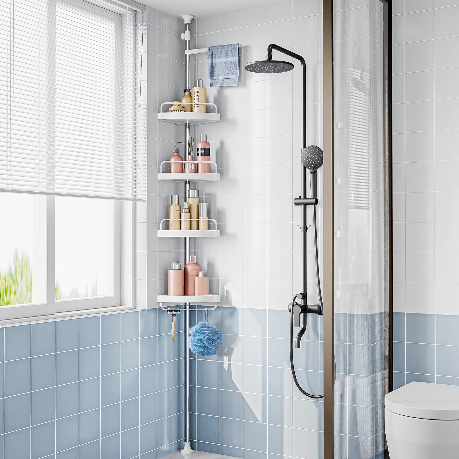 HAMITOR shelf edge closeup showing sturdy plastic texture and water-resistant durability