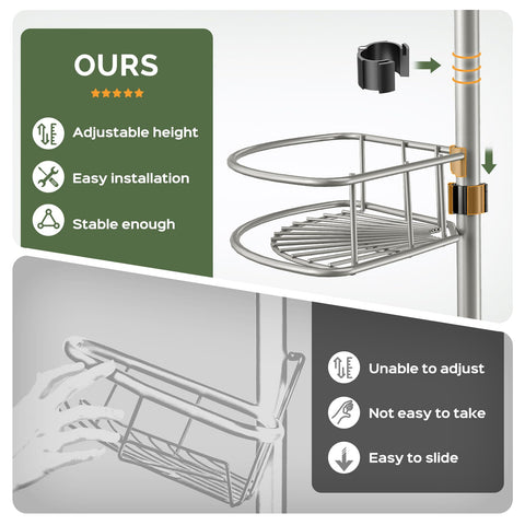 HAMITOR telescoping top pole locked for stability and anti-tip support