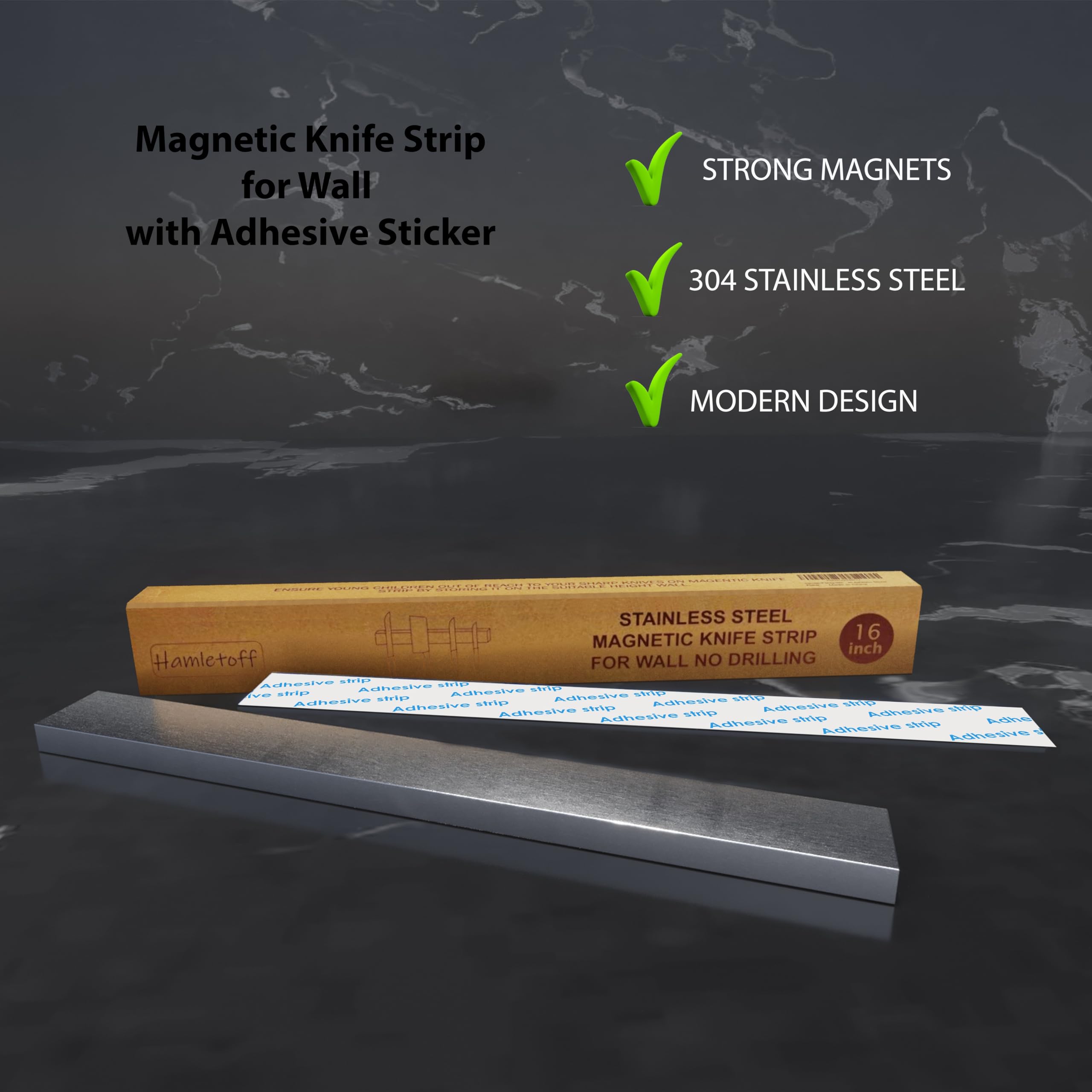 Hamletoff in use with chef knives attached demonstrating quick access and safe placement