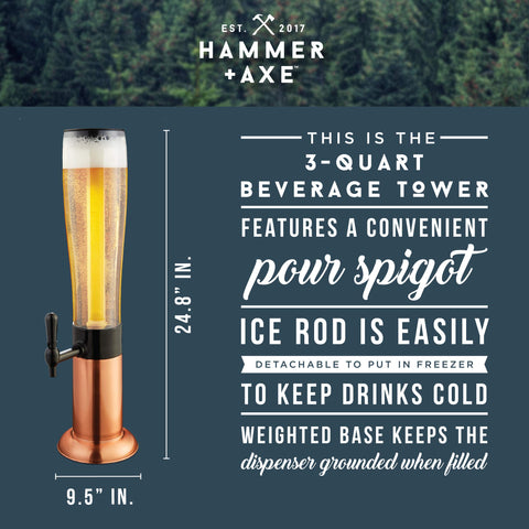 Hammer + Axe label and copper finish closeup showing premium look benefit