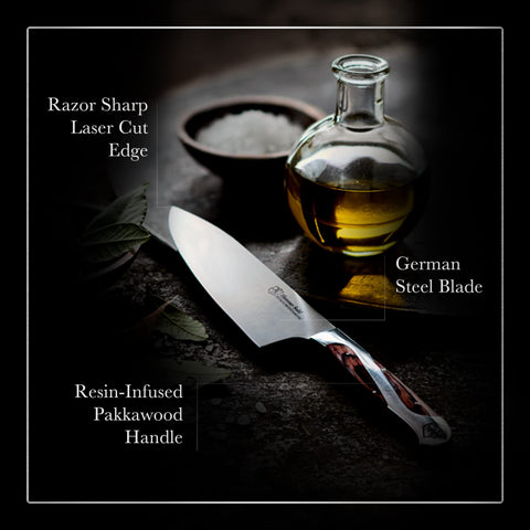 Hammer Stahl pakkawood handle close-up highlighting ergonomic grip for comfort