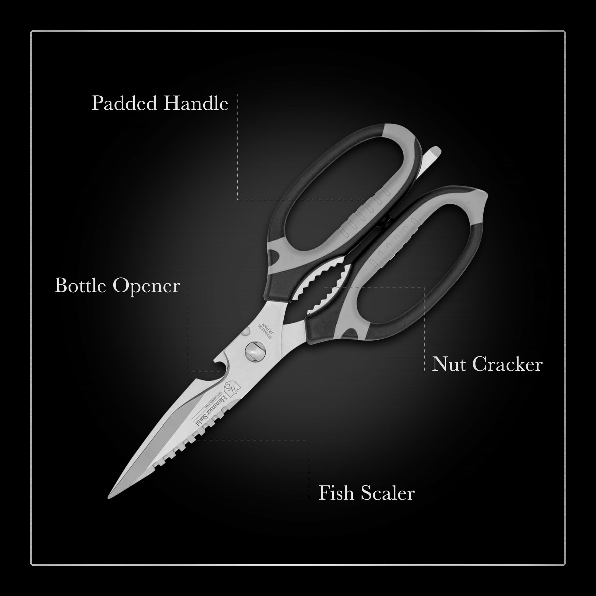Hammer Stahl blade close-up highlighting sharp stainless edge for precise, effortless cuts