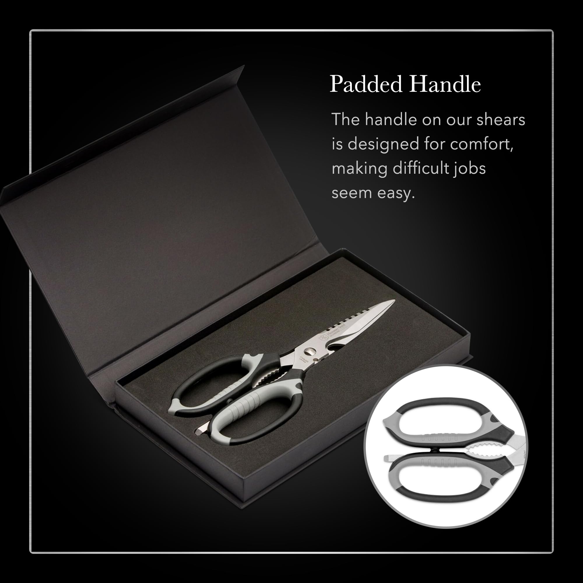 Hammer Stahl handle tools detail showing nutcracker bottle opener and scaler for multi-use
