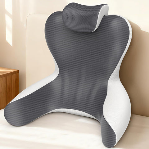HAMYODO front view of 22 inch reading pillow showing ergonomic support benefit