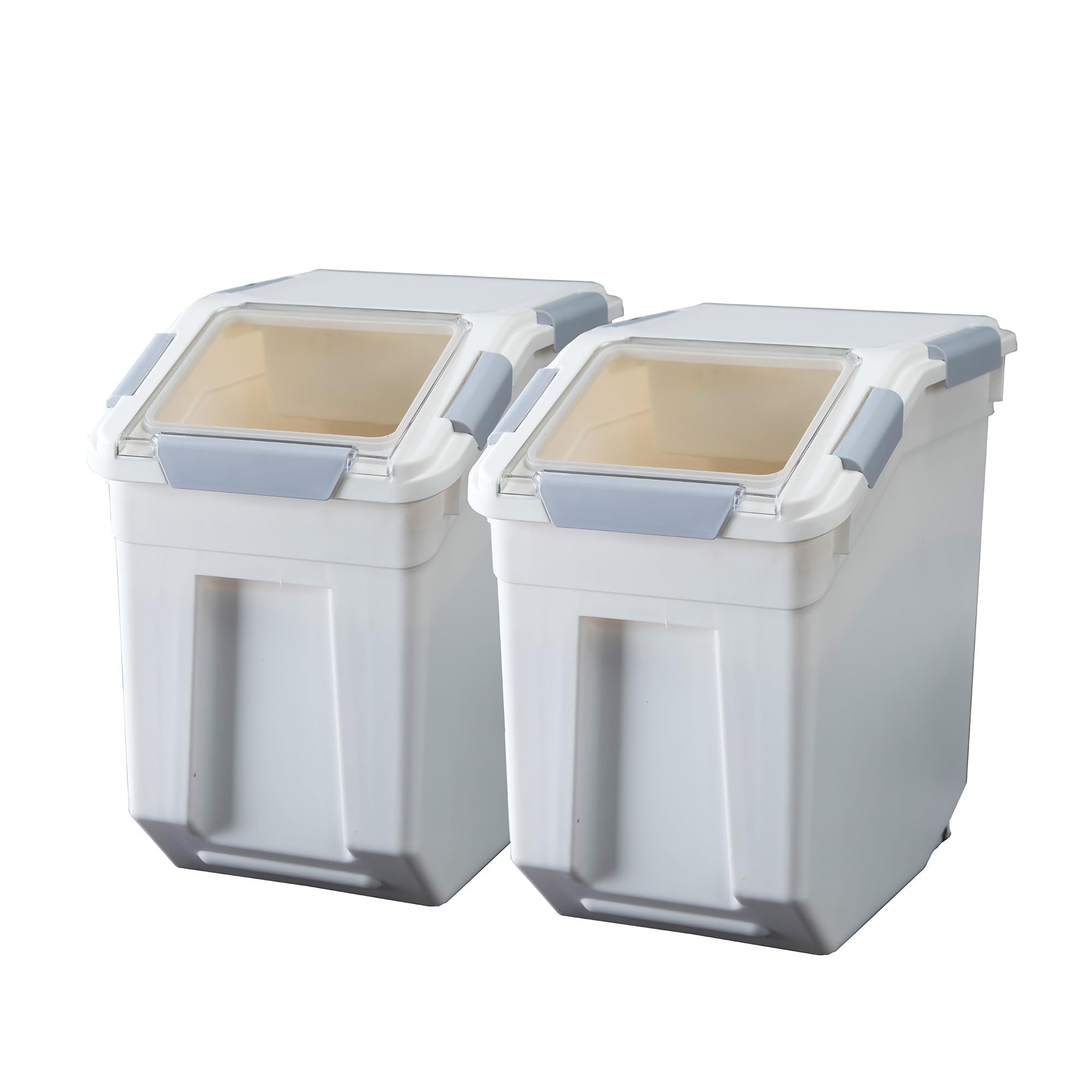 HANAMYA front view of two white containers showing clean packaging and storage benefit