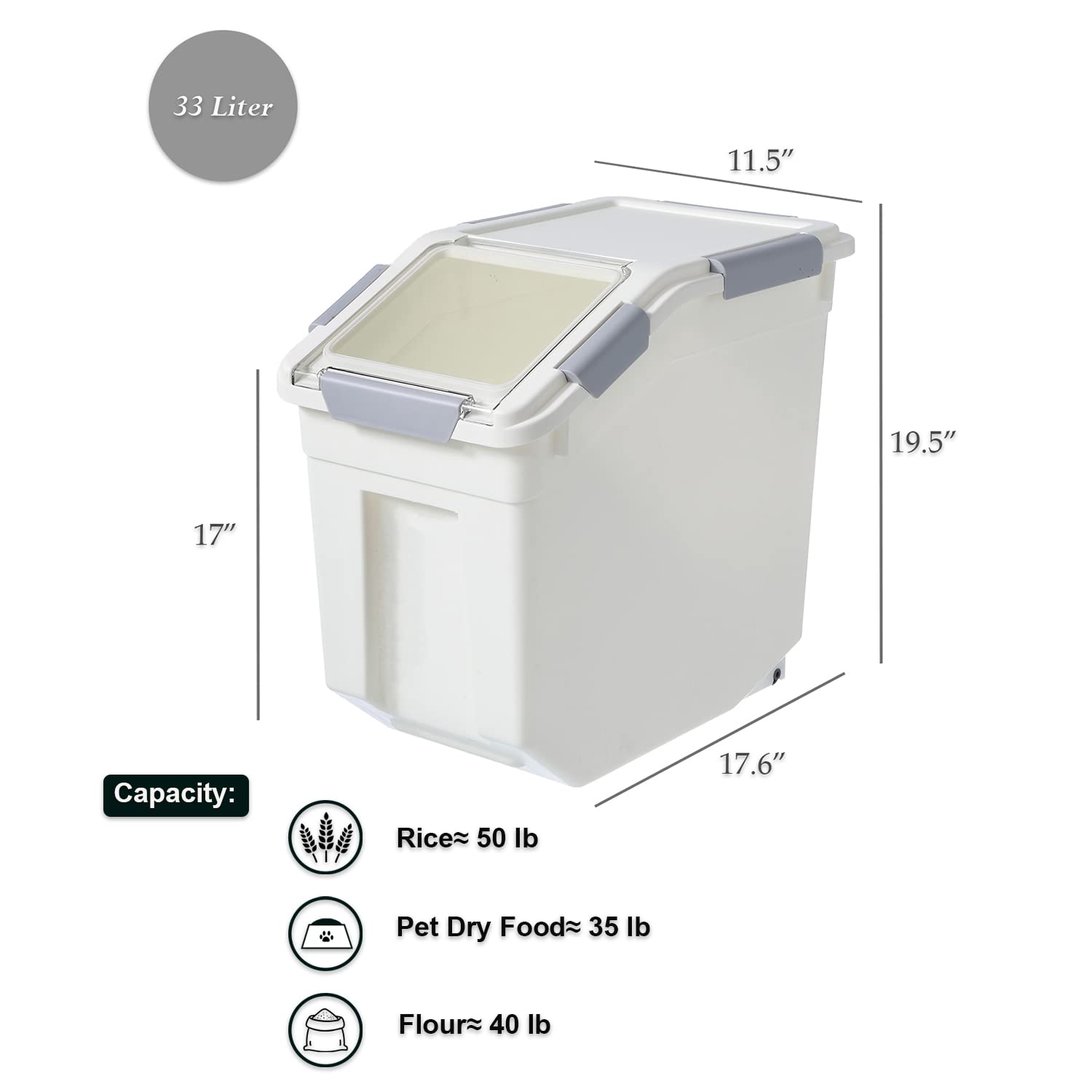 HANAMYA measuring cup placed inside container for accurate rice portions