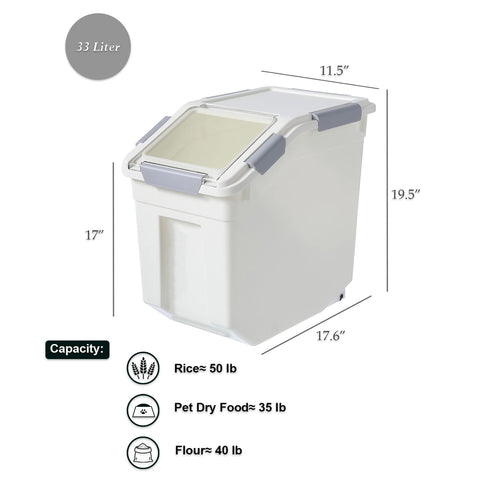 HANAMYA measuring cup placed inside container for accurate rice portions