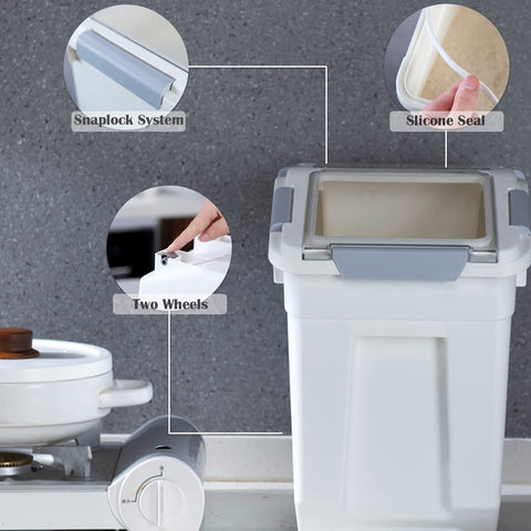 HANAMYA handle and four wheels detail for easy moving and storage
