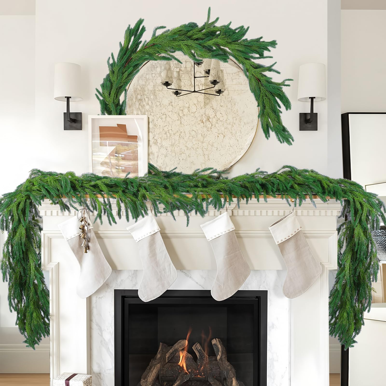 Hananona garland wrapped on banister, flexible and easy to shape