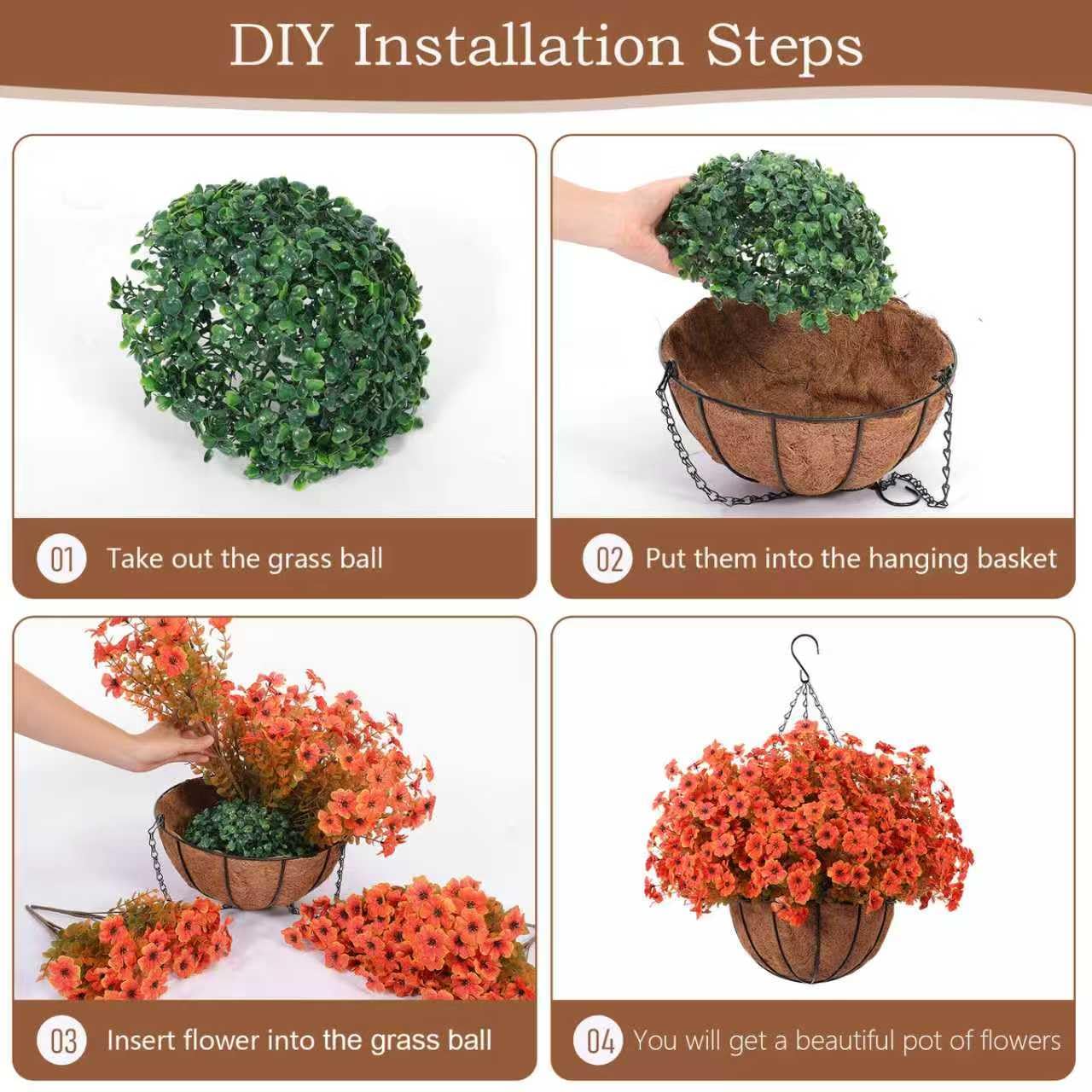 Hananona basket assembly detail depicting easy push-in stem setup for quick install