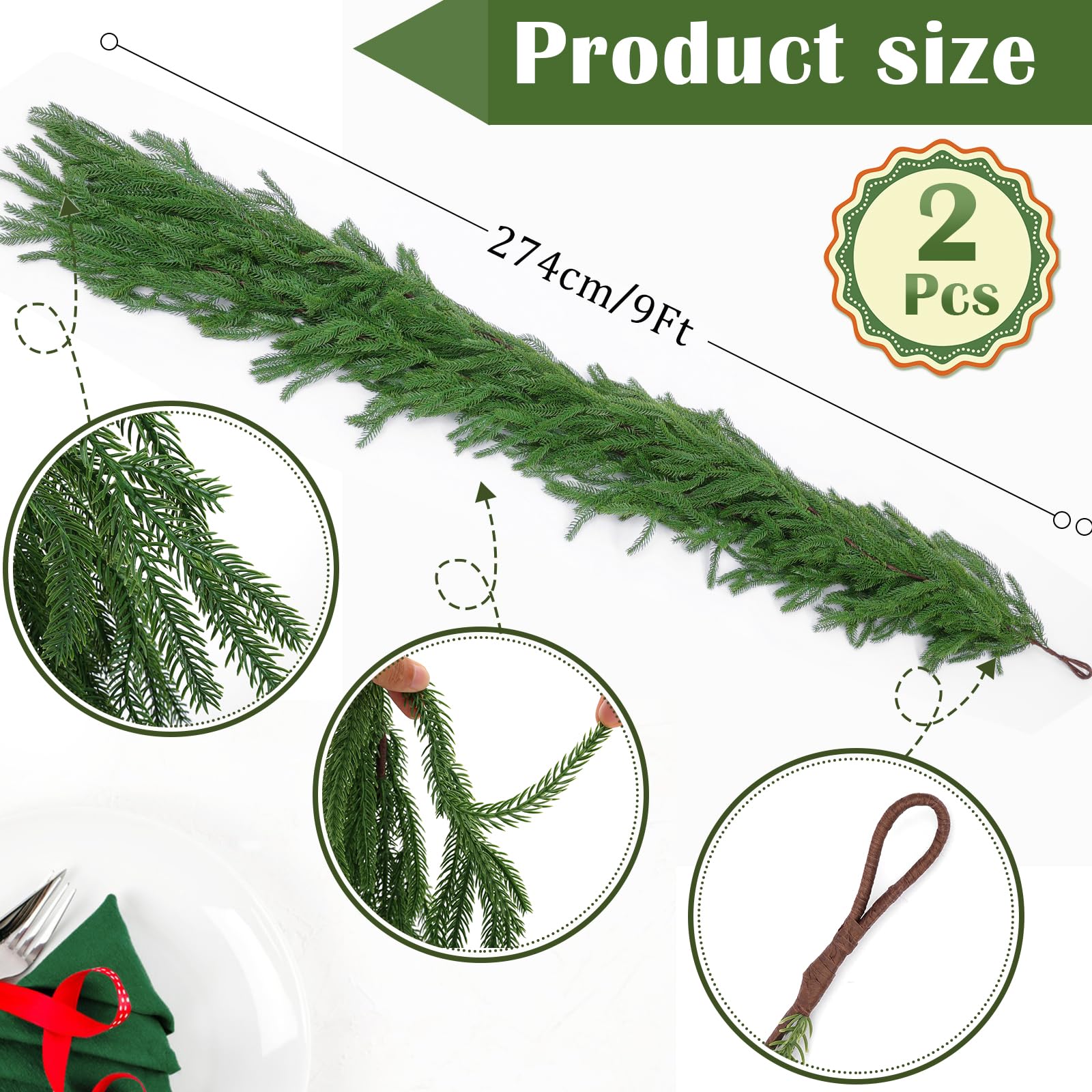 Hananona close-up of Norfolk pine needles showing realistic texture