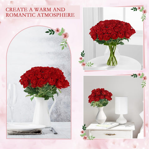 Hananona red roses arranged in a vase adding instant stylish home decor