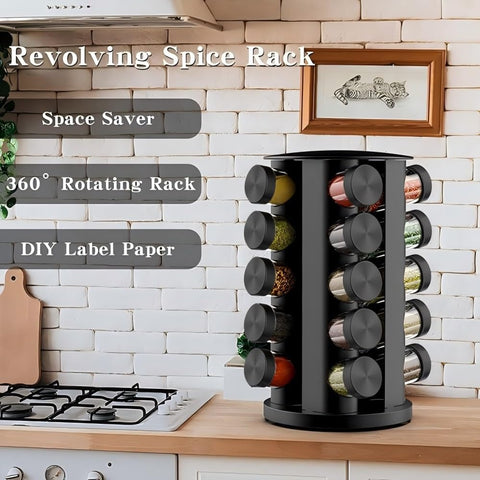 Handisen spice rack on kitchen countertop demonstrating space-saving organization benefit