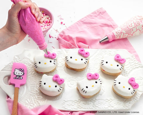 Handstand Kitchen Hello Kitty cookie stamp detail, creates precise impressed designs