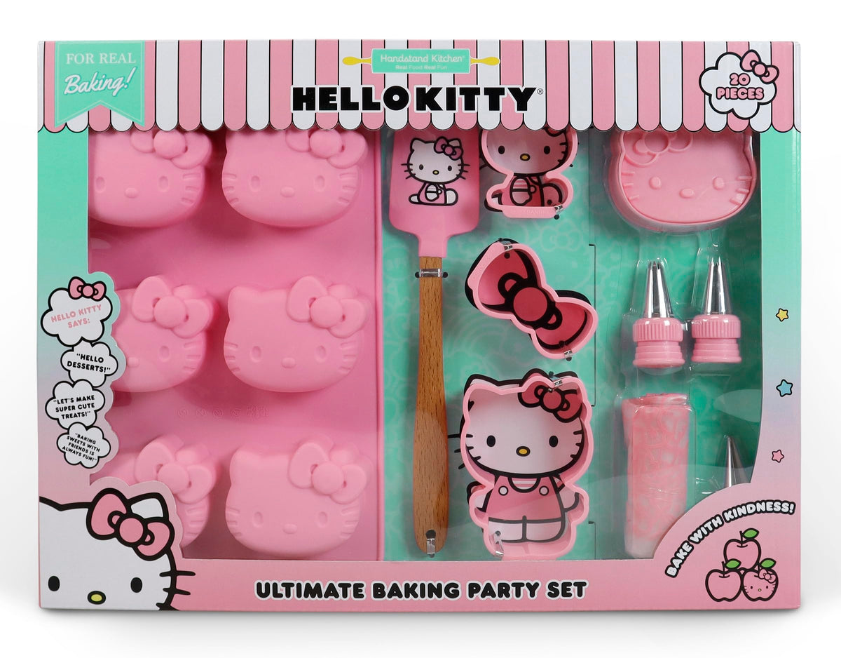 Handstand Kitchen front packaging showing Hello Kitty set and contents for gifting
