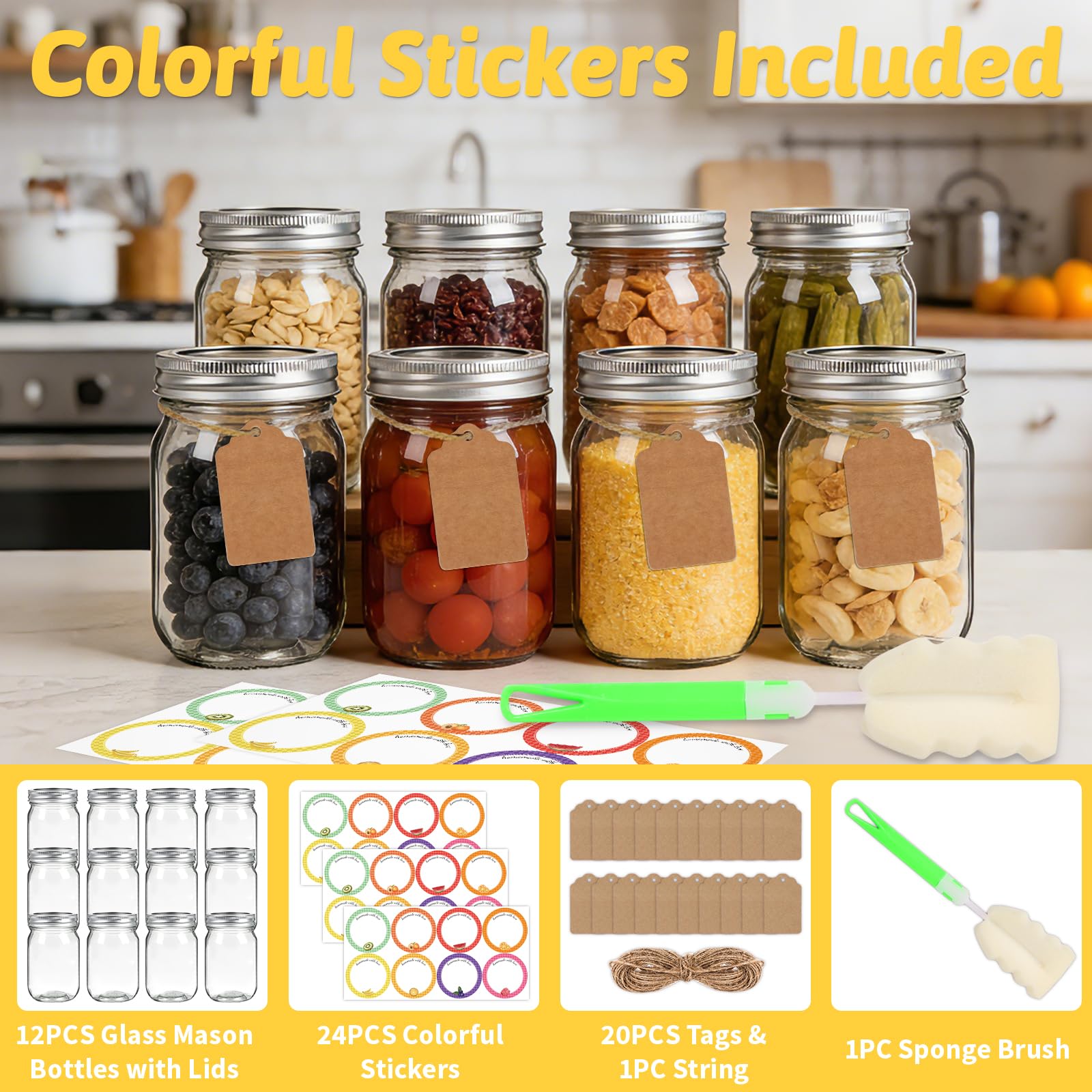 Haneye labels and tags arranged for quick organization and dating benefits