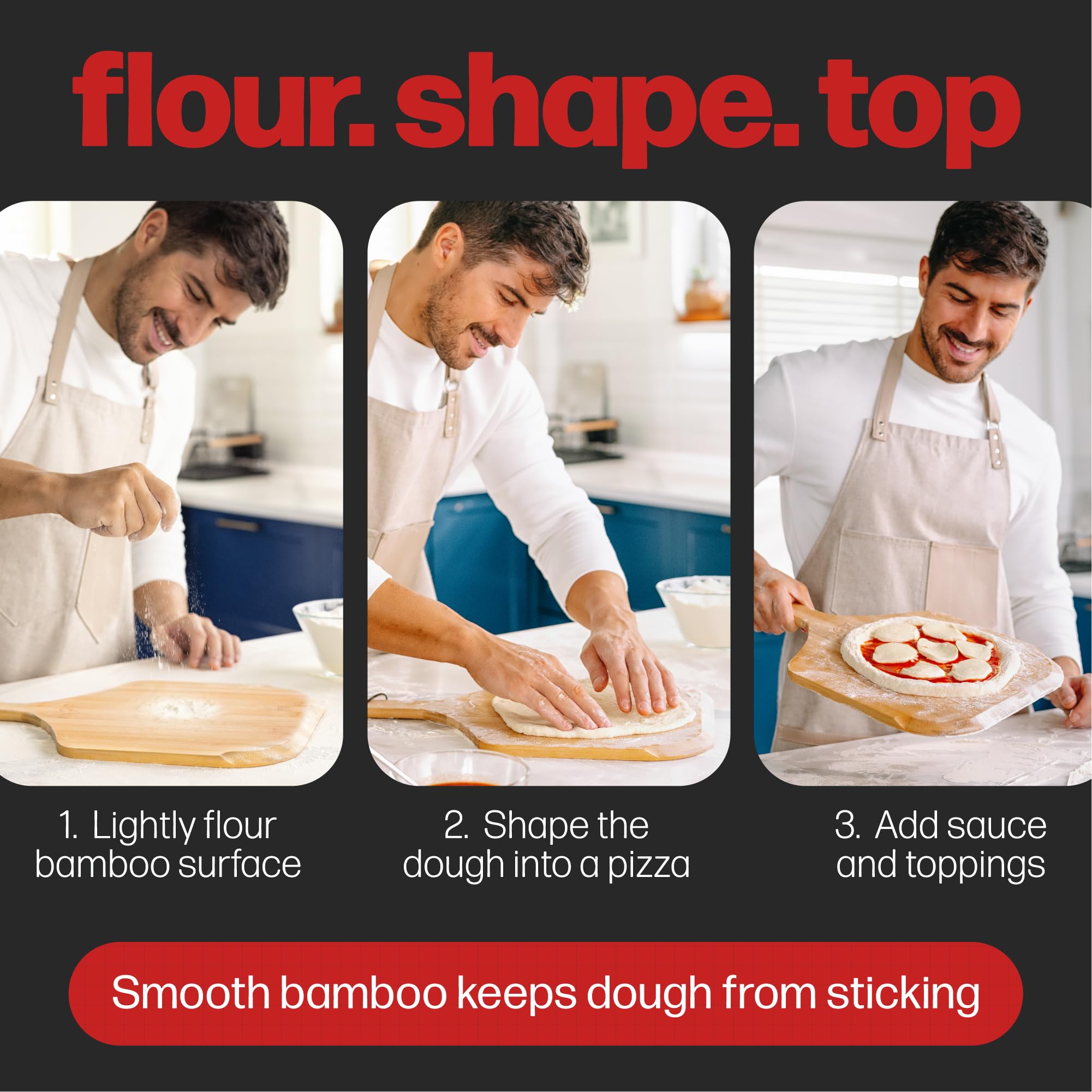 Hans Grill tapered blade edge detail for easy pizza slide benefits