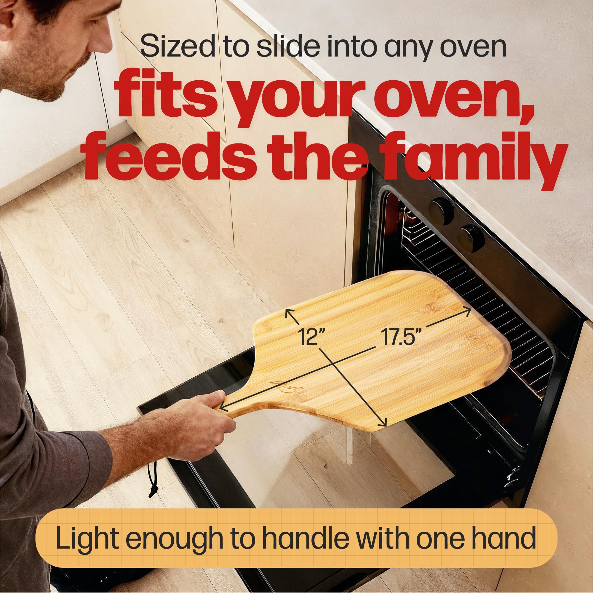 Hans Grill handle close-up illustrating ergonomic grip and safe reach
