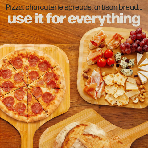 Hans Grill on dining table presenting pizza for stylish entertaining