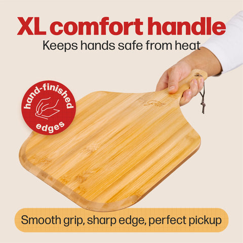 Hans Grill peel beside ruler showing 12-inch scale and compact size
