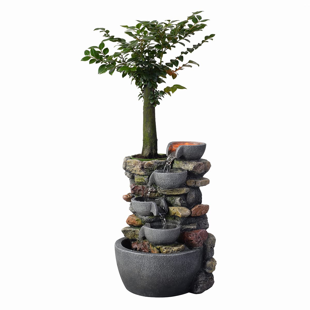Haobos side profile showing cascading bowls for layered relaxation