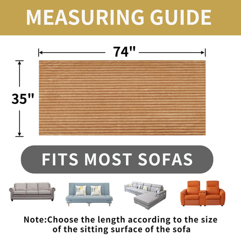 HAOMAIJIA size comparison with ruler showing 35 x 74 inch fit accuracy