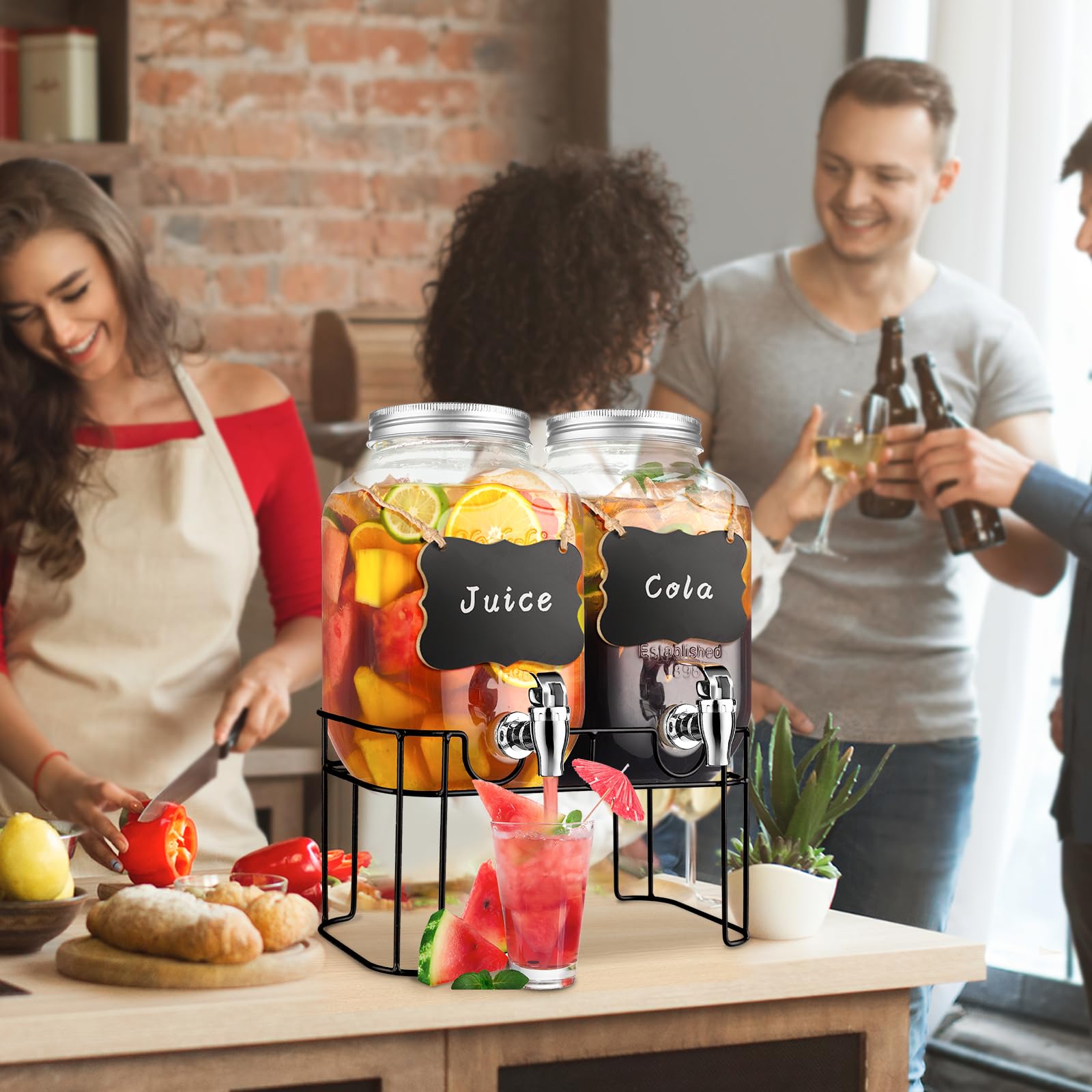 haotao chalkboard label and marker for clear beverage ID