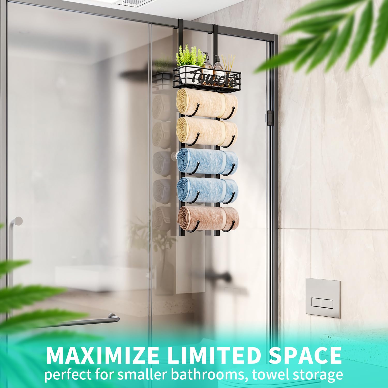 HapiRm next to a door frame showing scale for easy sizing decisions