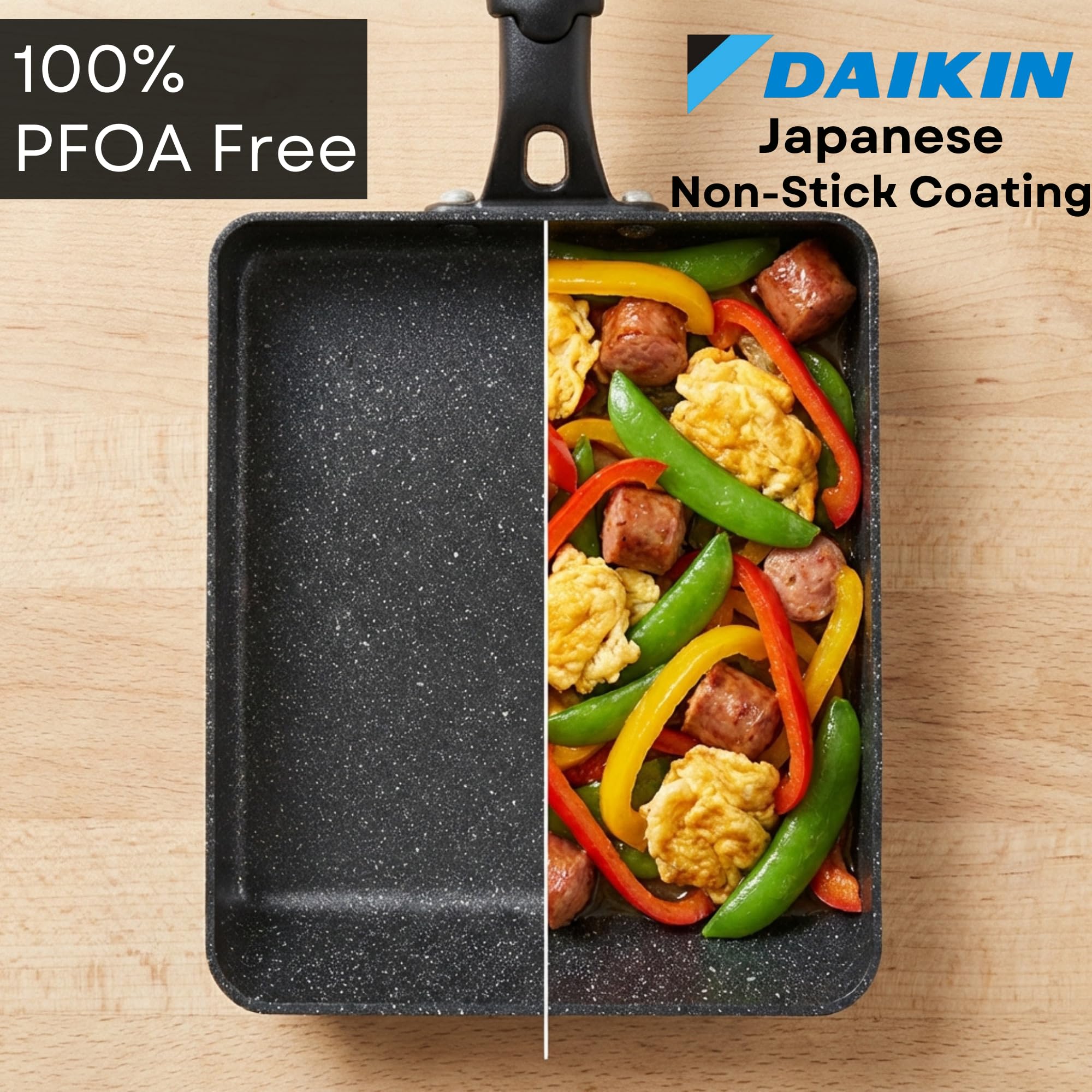 HAPPI STUDIO pan on stovetop showing compatibility with different burners
