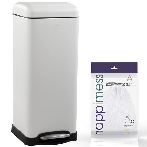 happimess front view showing cotton white finish and retro silhouette for stylish storage