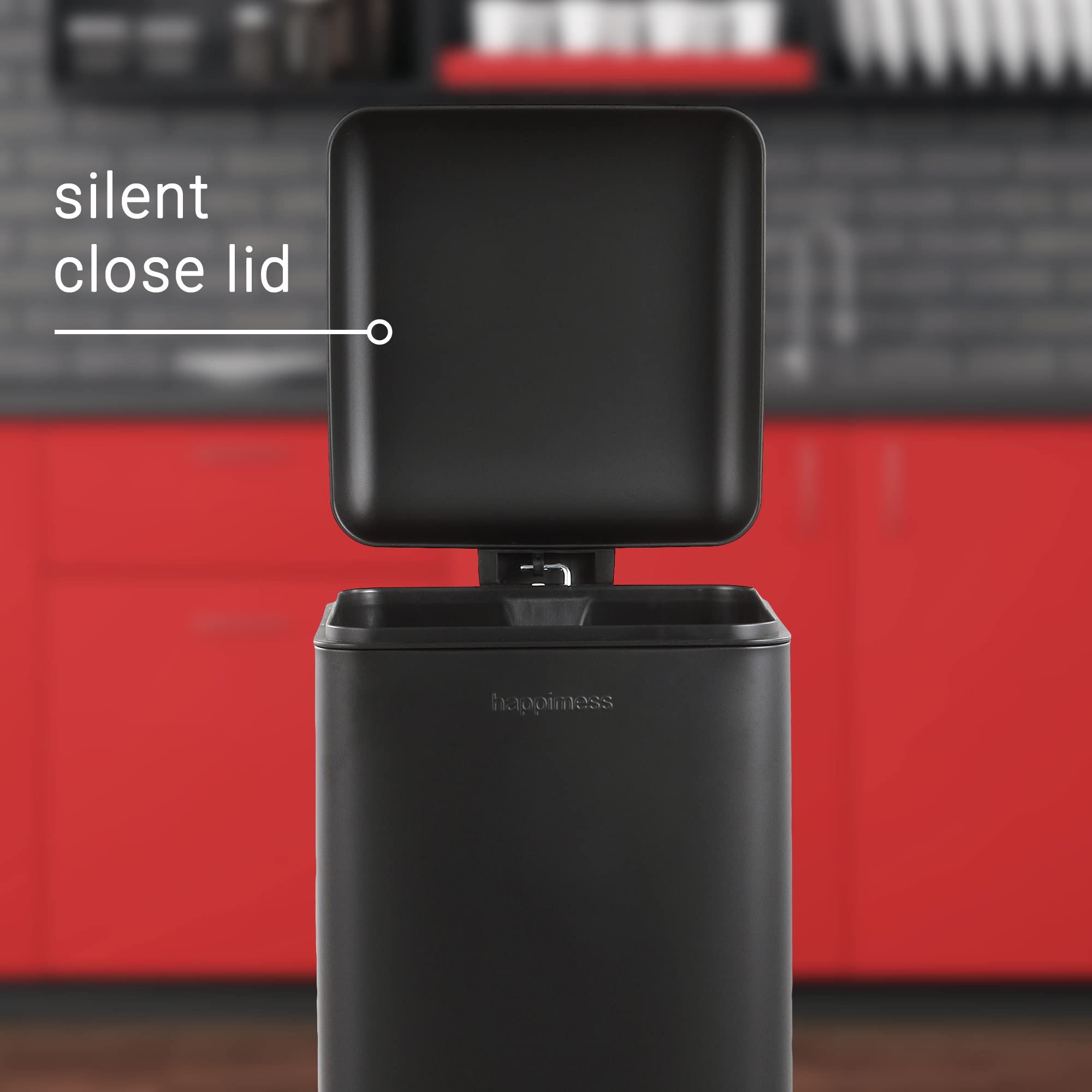 happimess Betty placed in a home office setting offering tidy waste solution