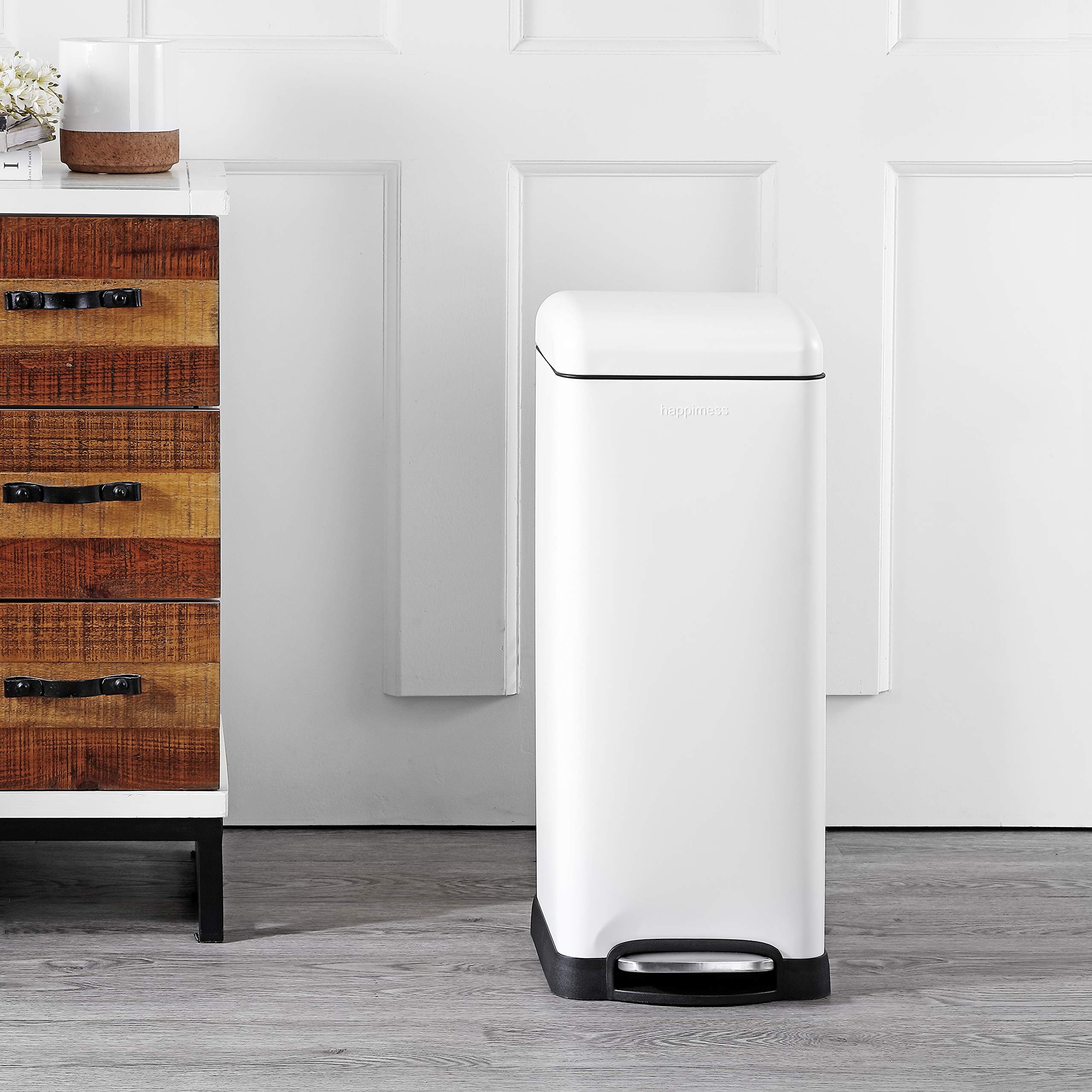 happimess side profile placed close to wall to save floor space and tidy room layout