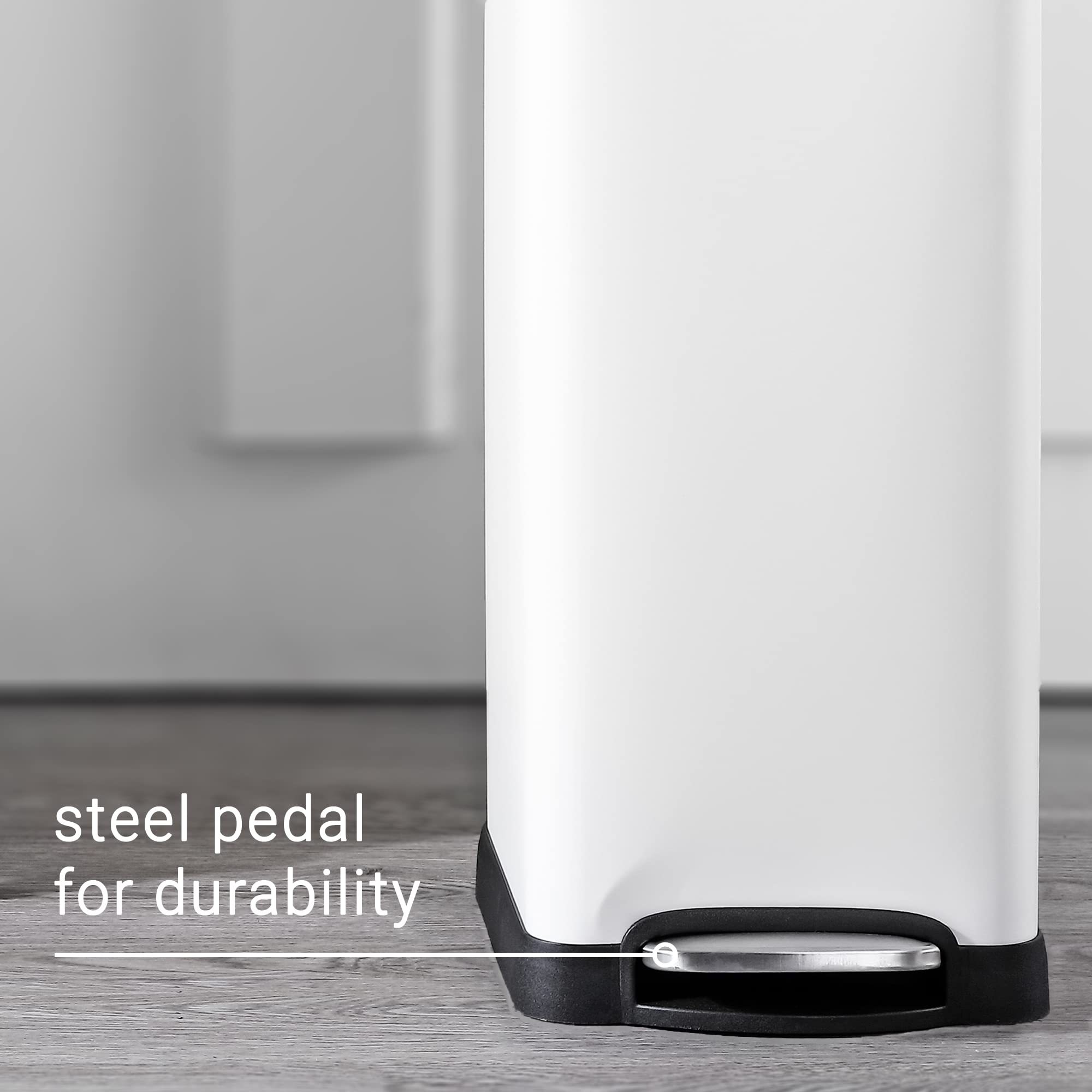 happimess next to chair to show scale and slim footprint for small spaces