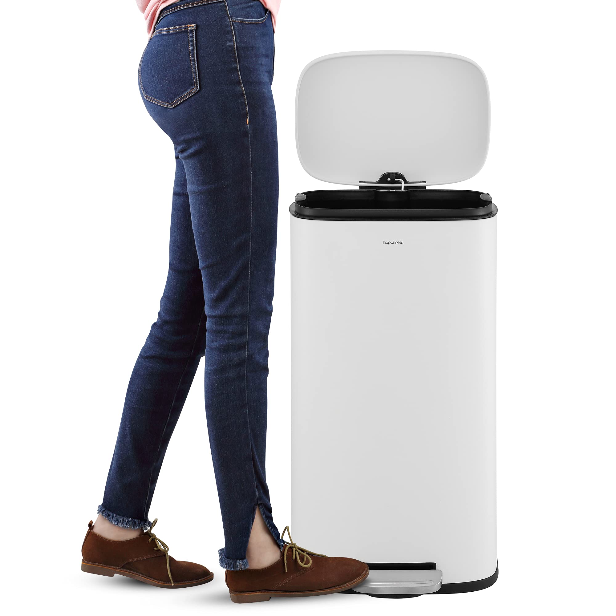 happimess height scale next to counter showing space-saving fit