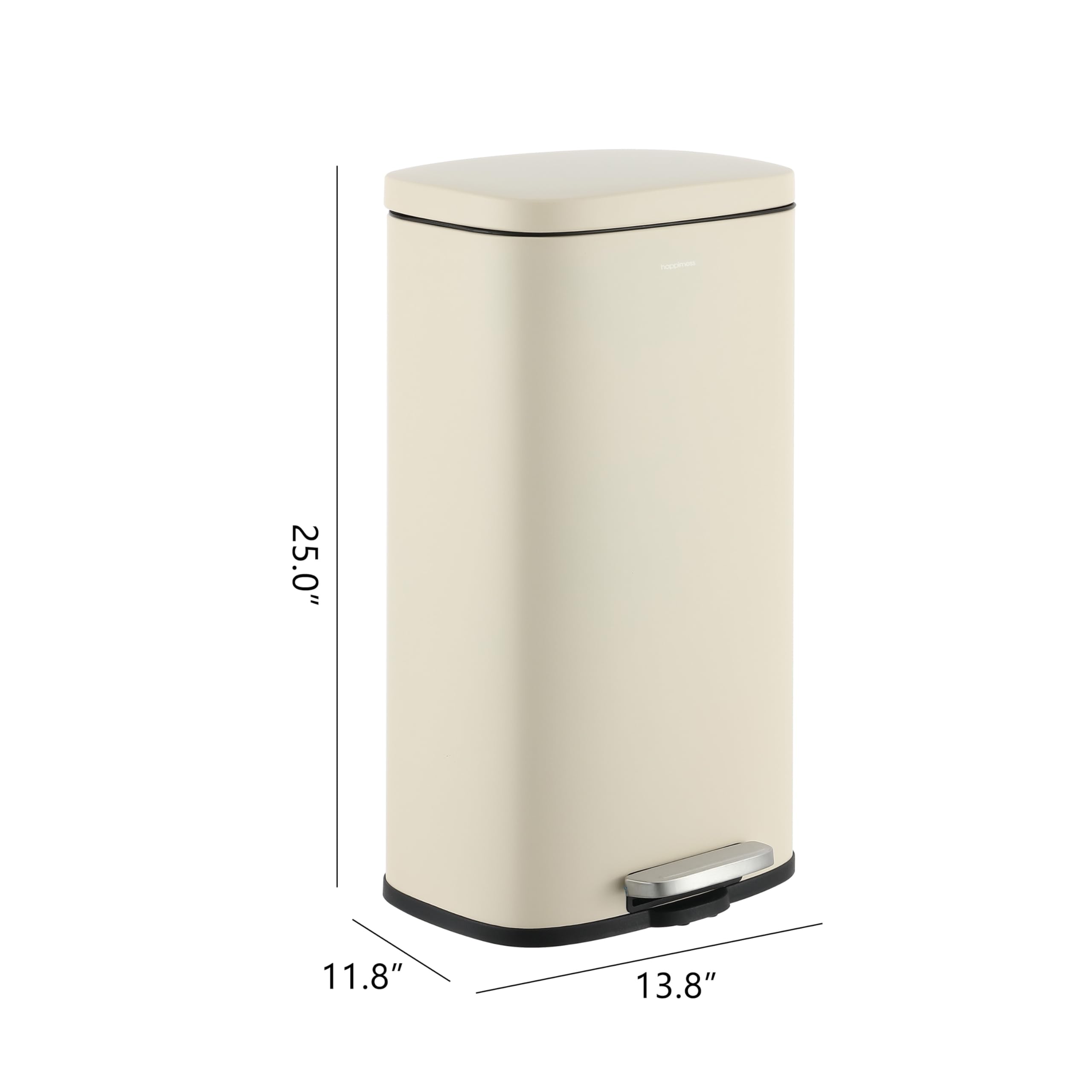 happimess Curtis side profile in gap illustrating slim fit next to cabinet