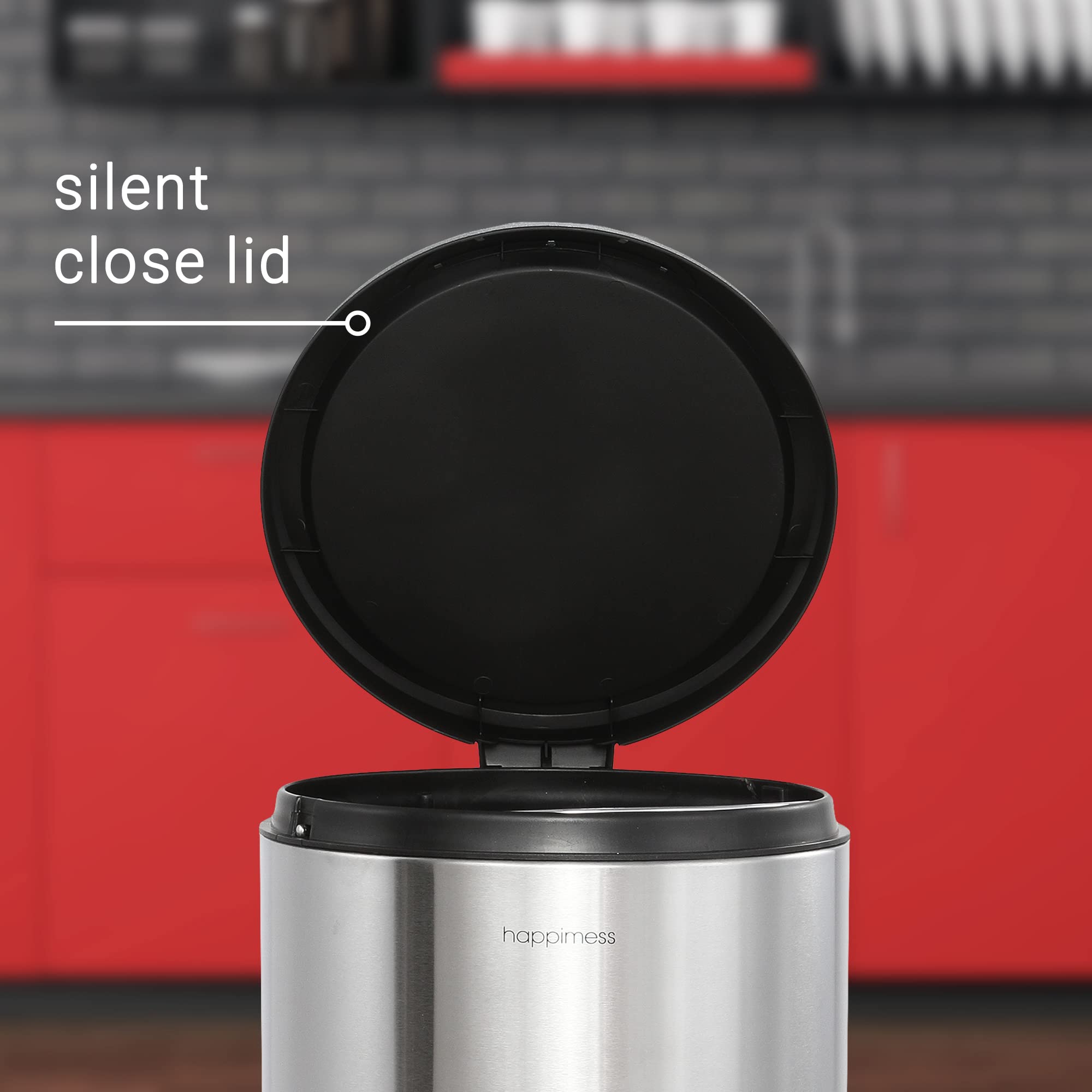 happimess size comparison with apple to show compact 8-gallon scale