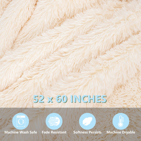 Happy Fuel blanket shown on sofa to illustrate true 52x60 size and coverage
