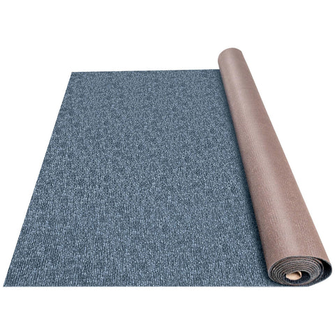 Happybuy front view of rolled gray marine carpet showing complete coverage and durability