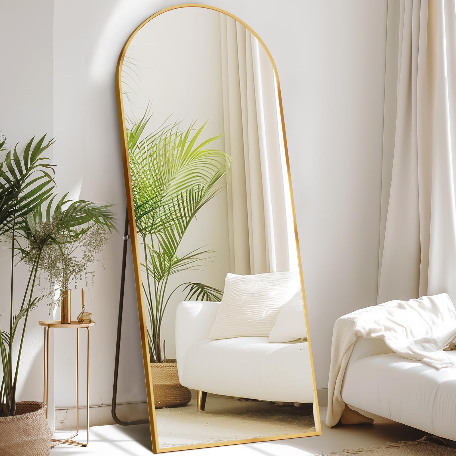 HAPPYMONT arched front view gold frame showing elegant finish and instant style