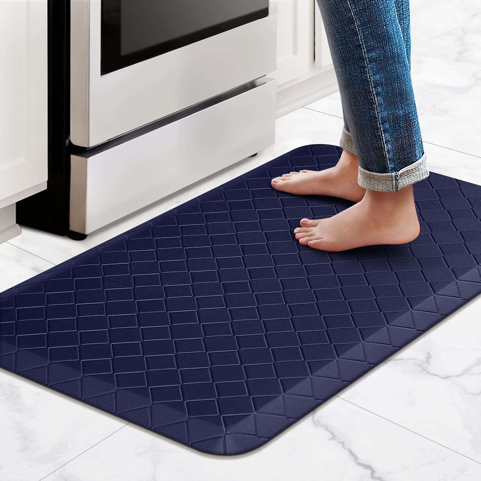 HappyTrends front view showing cushioned kitchen mat and protection