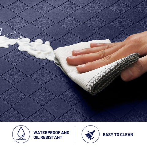 HappyTrends mat placed by sink offering standing comfort benefit
