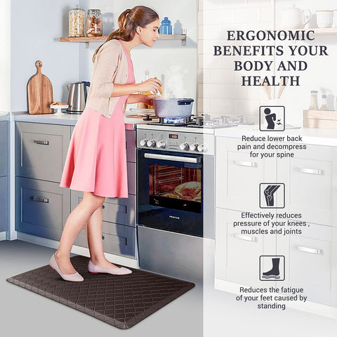 HappyTrends non-slip backing pattern ensuring mat stays securely in place