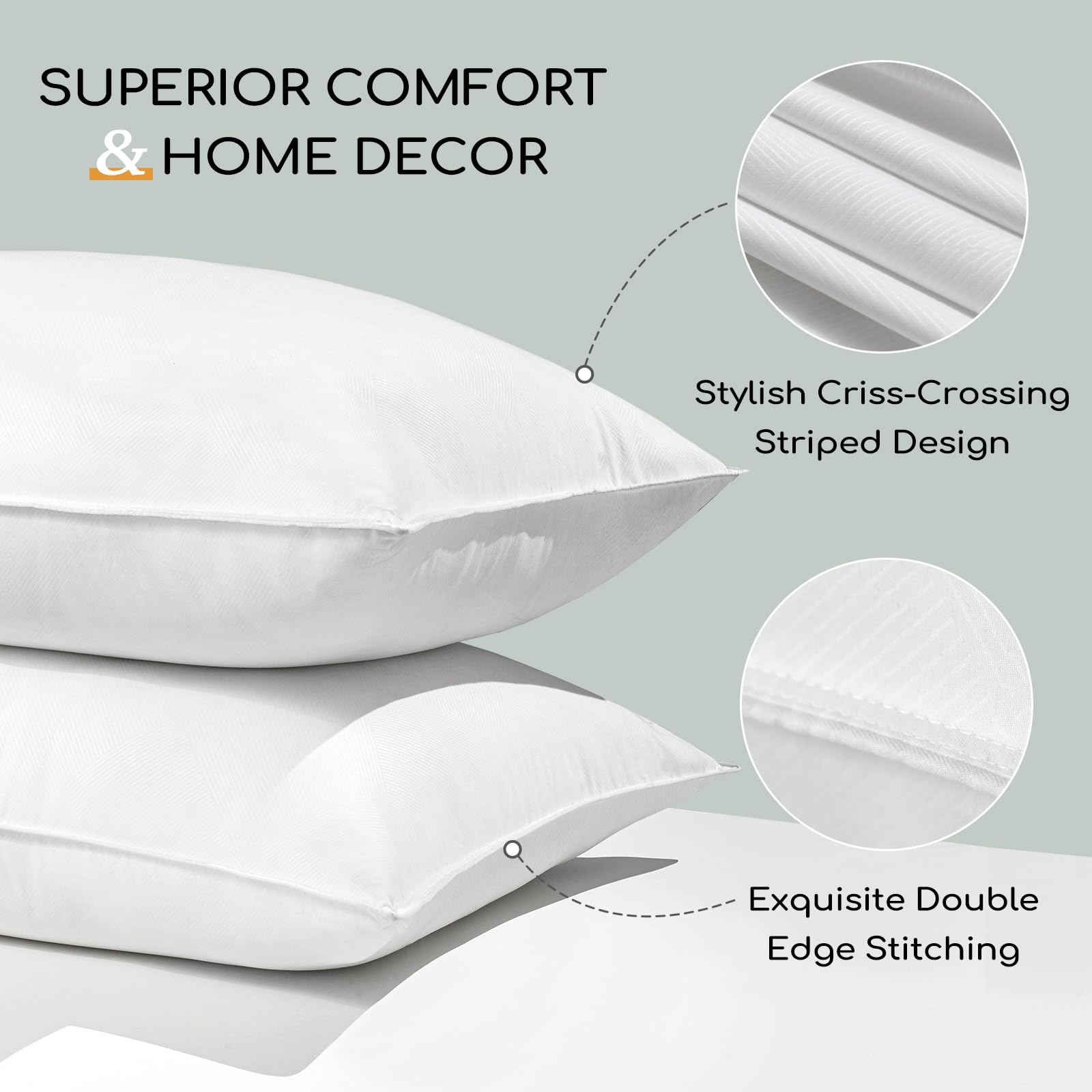 HARBOREST close-up of striped cover fabric highlighting breathability and style