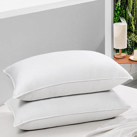 HARBOREST front view of two standard pillows showing plush support and hotel look